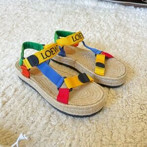 Loewe color-block espadrille sandals